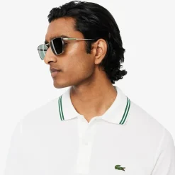 Lacoste Tipped Regular Fit Polo Shirt in White
