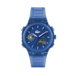 Lacoste Watches Mens Lc33 Silicone Strap Watch in Blue