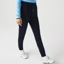Lacoste Womens Lightweight Fleece Jogging Pants in Navy