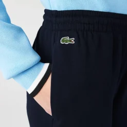 Lacoste Womens Lightweight Fleece Jogging Pants in Navy