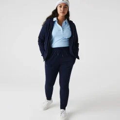 Lacoste Womens Lightweight Fleece Jogging Pants in Navy