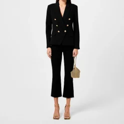 LAgence Kendra Cropped Flare Jeans in Black