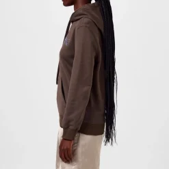 Lanvin Hooded Logo Sweatshirt in Brown