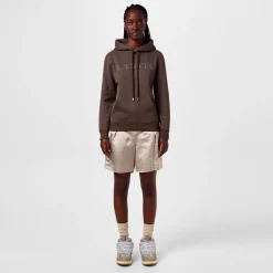 Lanvin Hooded Logo Sweatshirt in Brown
