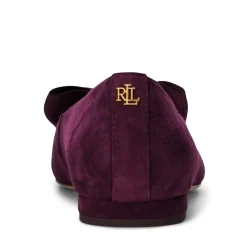 Lauren by Ralph Lauren Bow Ballet Flat Pumps in Red