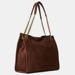 Lauren by Ralph Lauren Bradley Shopper Tote with Detachable Strap in Brown