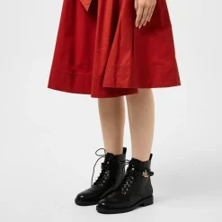 Lauren by Ralph Lauren Burnished Leather Boot in Black