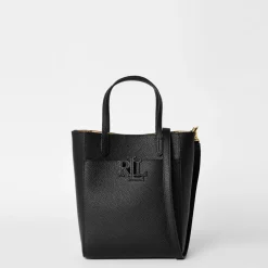 Lauren by Ralph Lauren Cameryn Tote with Detachable Strap in Black