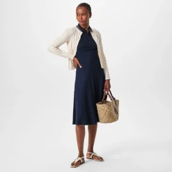 Lauren by Ralph Lauren Everley Toe Post Flatform Sandals in White