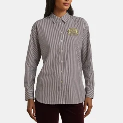 Lauren by Ralph Lauren Kotta Stp Shrt in White