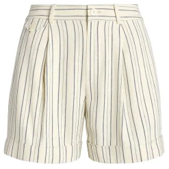 Lauren by Ralph Lauren Pleated Shorts in Cream