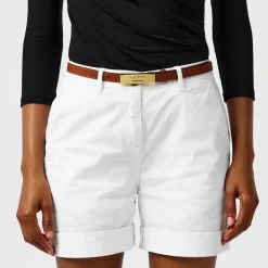 Lauren by Ralph Lauren Plaque Skinny Belt in Brown