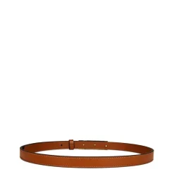 Lauren by Ralph Lauren Plaque Skinny Belt in Brown