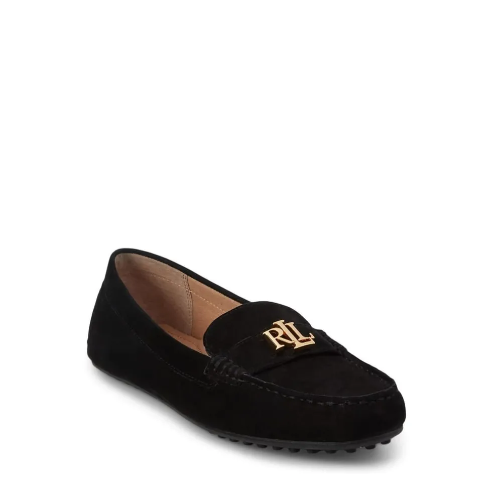 Lauren by Ralph Lauren Womens Driver Shoe in Black