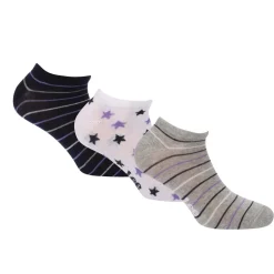 Lee 3 Pack of Trainer Liner Socks in Grey