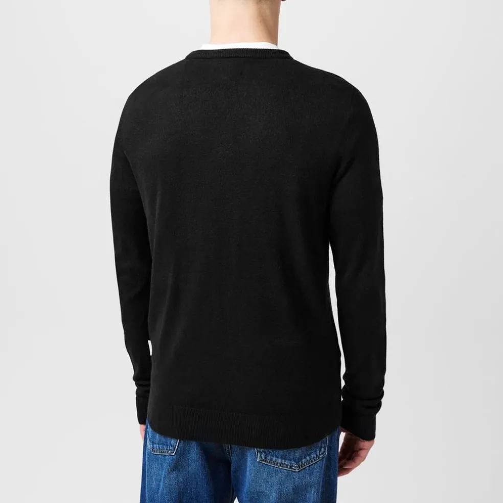 Lee Cooper Cooper Long Sleeve V Neck Jumper in Black