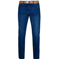 Lee Cooper Mens Belted Jeans in Blue