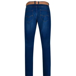 Lee Cooper Mens Belted Jeans in Blue