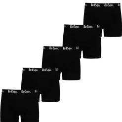 Lee Cooper Mens Cooper Essential Boxer Trunk 5 Pack in Black
