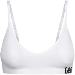 Lee Seamless Scoop Neck Crop Bra in White