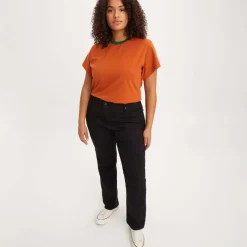 Levis 724 Plus High Rise Straight Jeans in Black