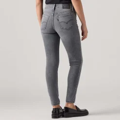 Levis 711 Skinny Fit Double Button Jeans in Light Grey