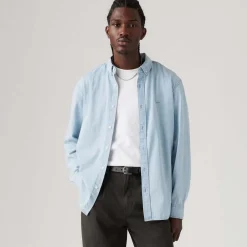 Levis Authentic Button Down Shirt in Light Blue