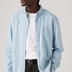 Levis Authentic Button Down Shirt in Light Blue