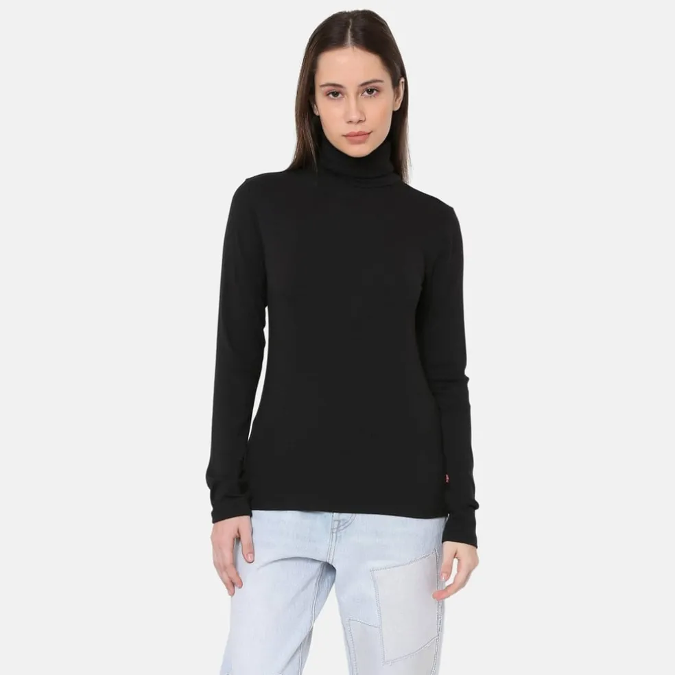 Levis Caviar Slim Fit Long Sleeve Sweater in Black