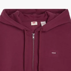 Levis Everyday Zip-Up Hoody in Burgundy
