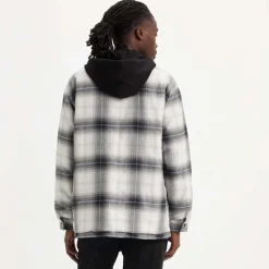 Levis Hooded Jack Worker Overshirt in Grey