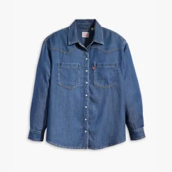 Levis Plus Teodora Western Shirt in Denim