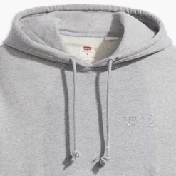 Levis Relaxed Graphic Hoody in Grey Marl