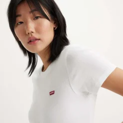 Levis Ribbed Baby T-Shirt in White