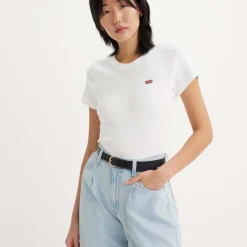 Levis Ribbed Baby T-Shirt in White