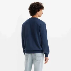 Levis Standard Fit Graphic Crewneck Sweatshirt in Dark Blue