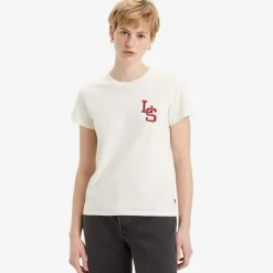 Levis The Perfect Monogram T-Shirt in Cream