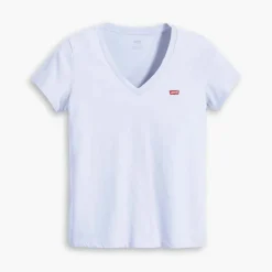 Levis The Perfect V-Neck T-Shirt in Light Blue