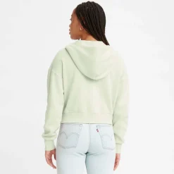 Levis Zip Up Hoodie in Green