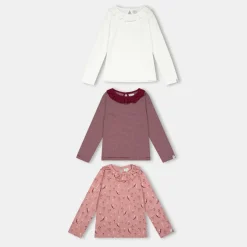 Lilly and Sid And Sid Multicoloured Fairy Stripe Print And Plain Top 3 Pack in Multi