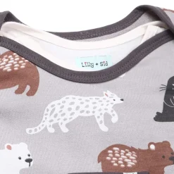 Lilly and Sid And Sid Multicoloured Mixed Animal Print Top And Dungarees Set in Multi