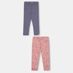 Lilly and Sid And Sid Multicoloured Stripe And Fairy Print Leggings 2 Pack in Multi