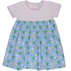 Lilly and Sid And Sid Multicoloured Bunny Print Dress in Multi