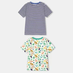 Lilly and Sid Anml Str Tee 2pk in Multi