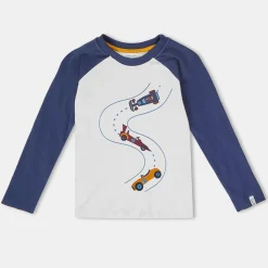 Lilly and Sid Cars Raglan Top in Multi