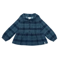 Lilly and Sid Check Collar Top in Multi