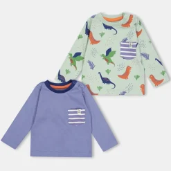 Lilly and Sid Dino Pkt Top 2pk in Multi