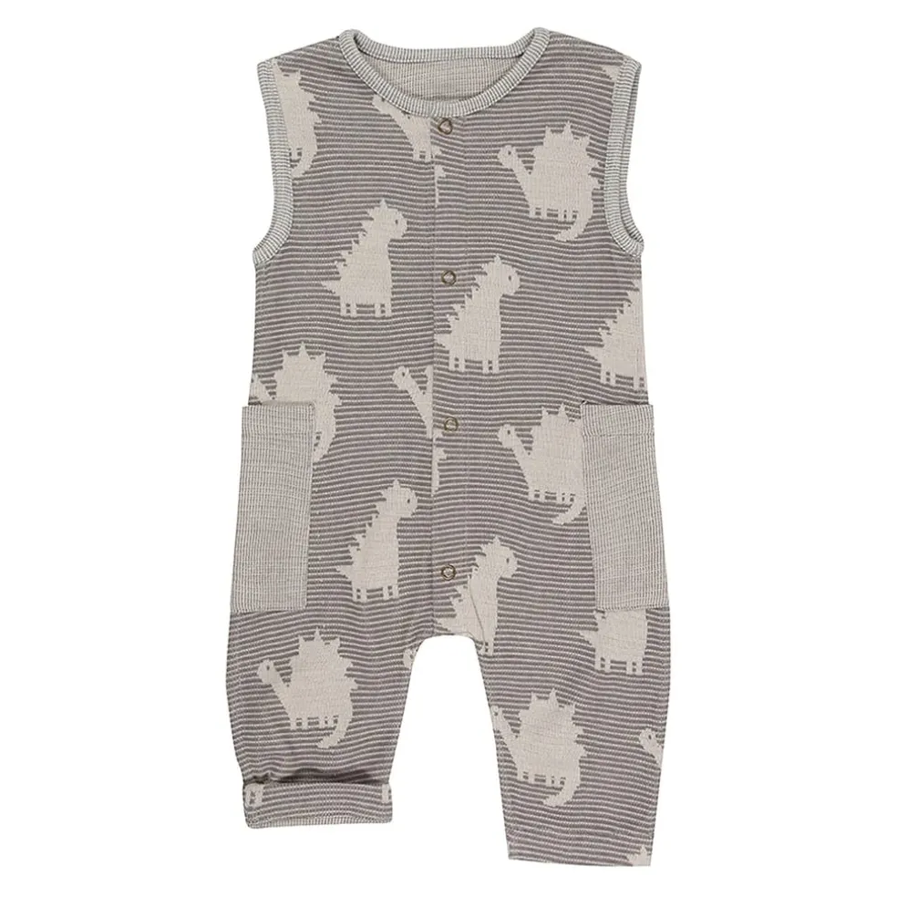 Lilly and Sid Dino Rvrsbl Dngr in Grey