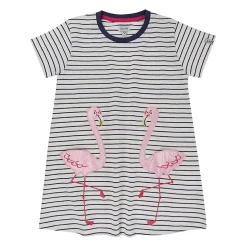 Lilly and Sid Flamingo Pkt Drs in Blue