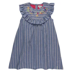 Lilly and Sid Floral Str Dress in Blue